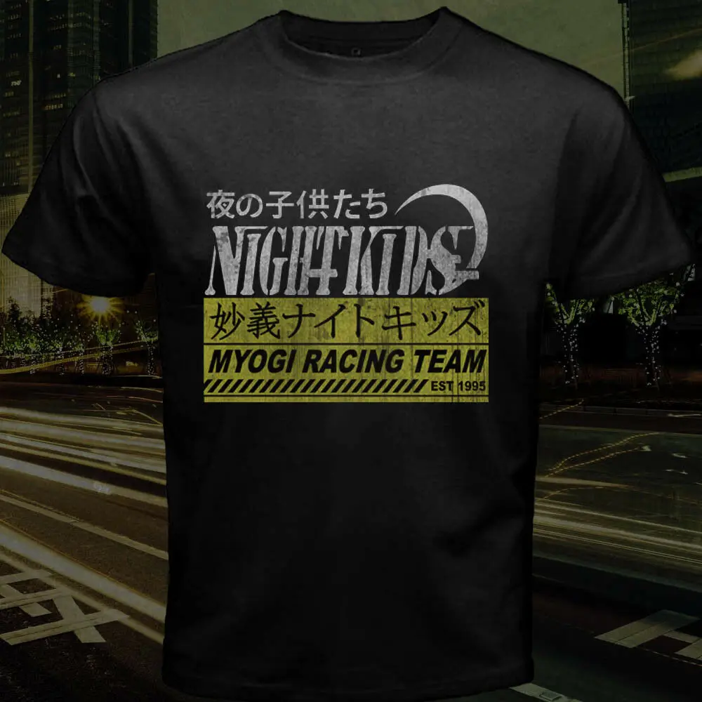 

Myogi Night Kids Nakazato Initial D Drifting Team Anime Manga Japan Tofu R32 2019 Designs Men Summer Cool Funny Fitness T-Shirt