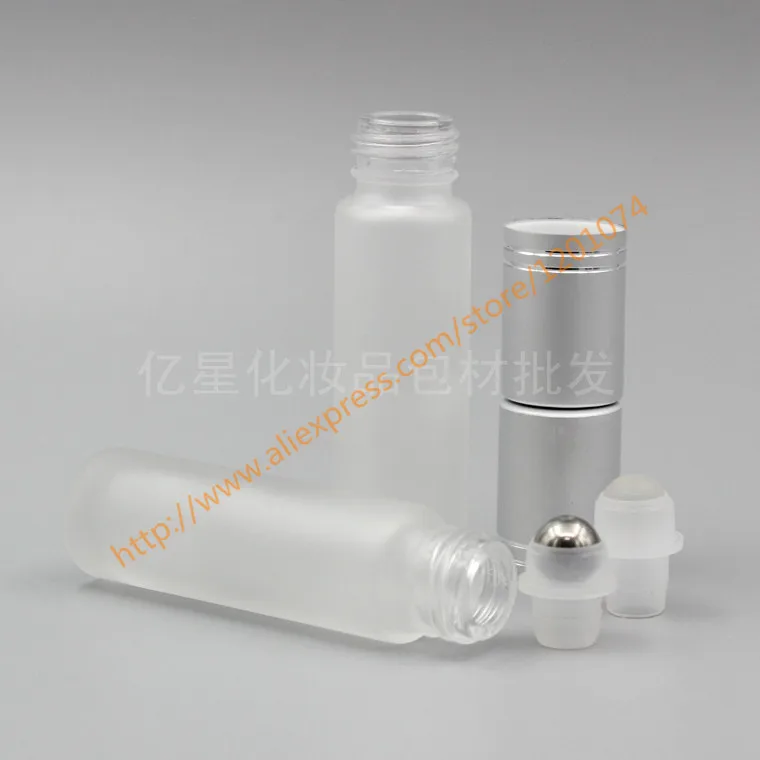 10 мл Прозрачный матовый Стекло бутылка с нержавеющей сталью/Стекло ролик +