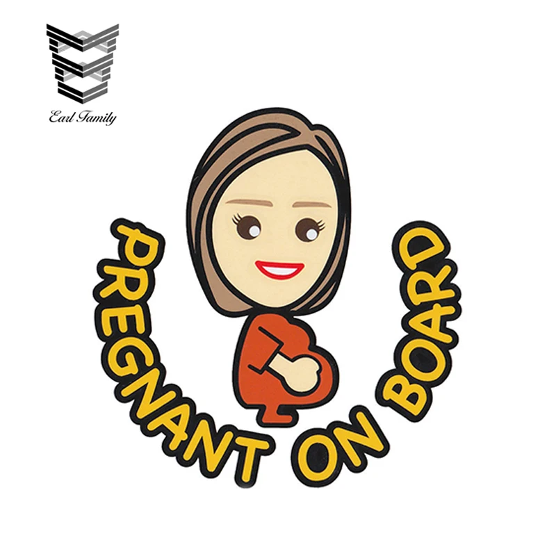 EARLFAMILY беременных водителя автомобиля Стикеры для на доска виниловый