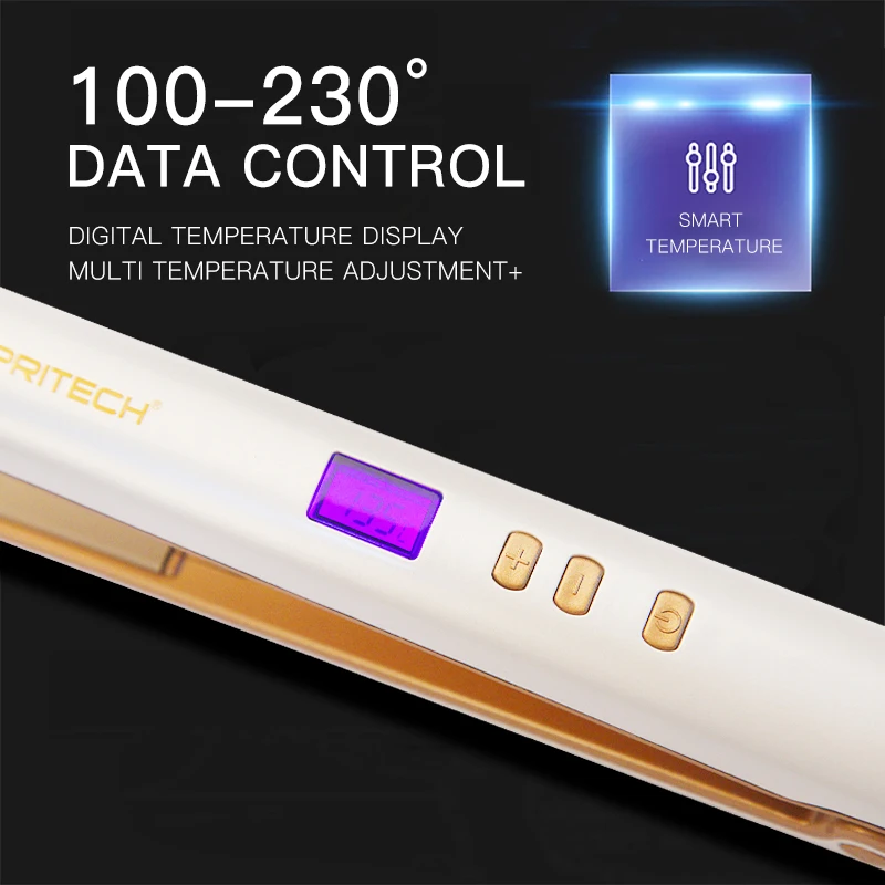 100-230 Degrees Electric Flat Iron Hair Straightener Professional Heating Fast Fasting Portable Styling Tool | Красота и здоровье