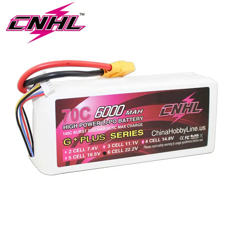 Аккумулятор CNHL G + PLUS 6000 мАч 22 2 в 6S 70C Lipo для самолета вертолета Jet Edf Speedrun с разъемом