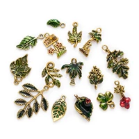 1 piece zinc alloy enamel plant charms pendants decoration jewelry making fit necklace bracelet earrings for women diy 15 35mm