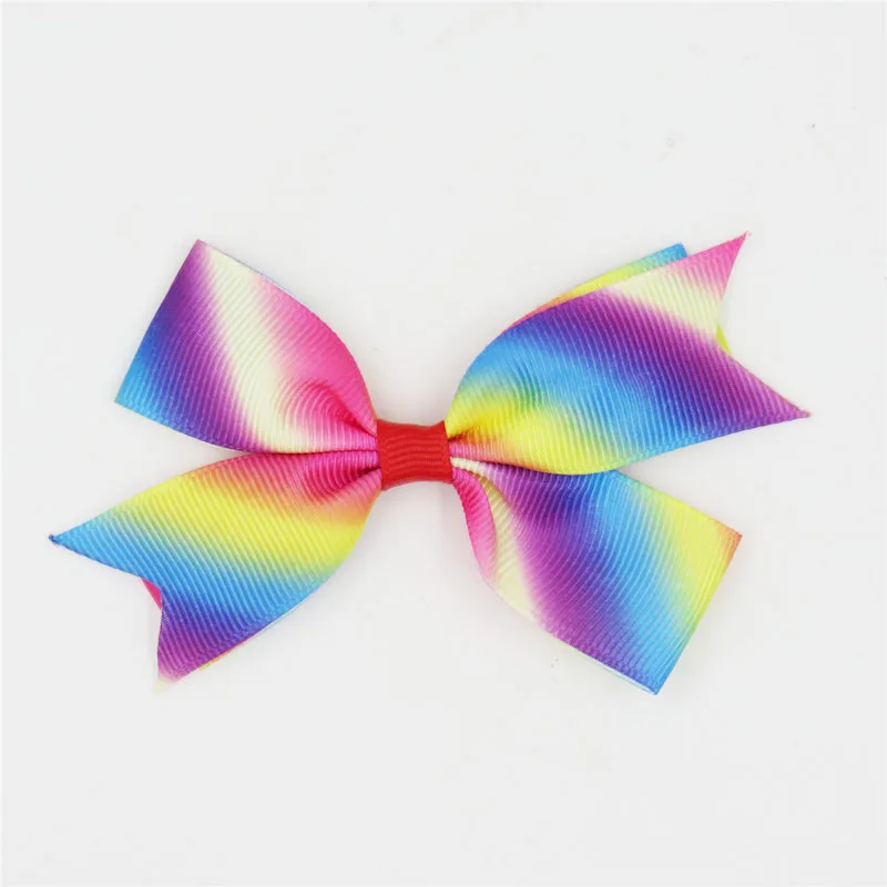 10PCS/LOT Novelty Rainbow Colors Elastic Hair Bands Toys For Girls Handmade Ribbon Bow Scrunchy Kids Accessories Womens |