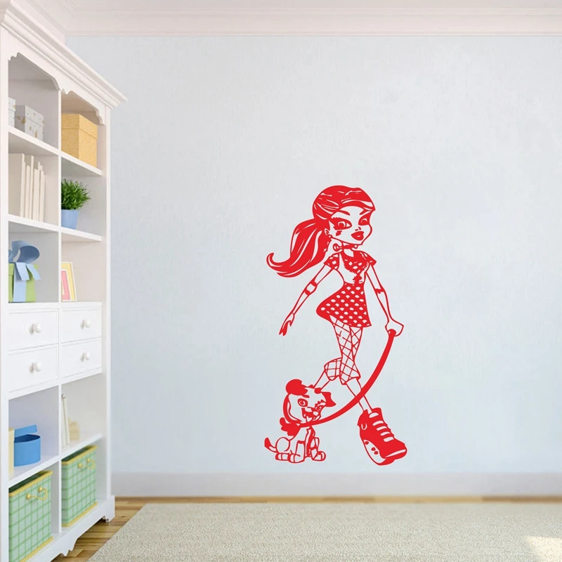 Креативная наклейка Monster High Frankie Stein большого размера виниловая на стену 60x118 см