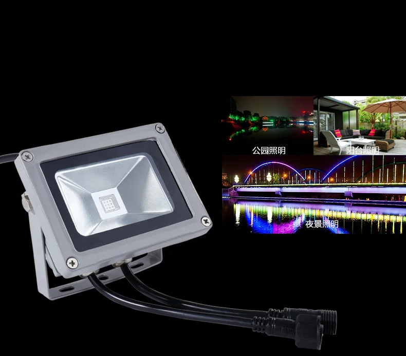 24 V мощностью 10 Вт, 20 Вт, 30 Вт, 50 Вт RGB RGBW DMX Светодиодный прожектор лампы Открытый DMX512 Управление наружный настенный светодиодный светильник прожекторный Пейзаж пятно света