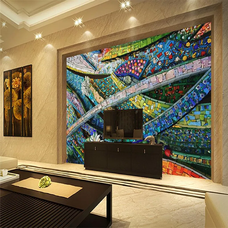 Фотообои для домашнего декора Фотофон настенная бумага цветные линии фотографии