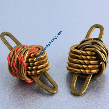 All kinds of jewelry findings supplier Raw brass color Coiled wire spherical connector beads27.5*14*11mm | Украшения и аксессуары