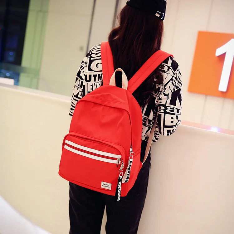 Японский Харадзюку сплошной цвет ulzzang backbag дикая кисть уличная Студенческая сумка стример женский рюкзак