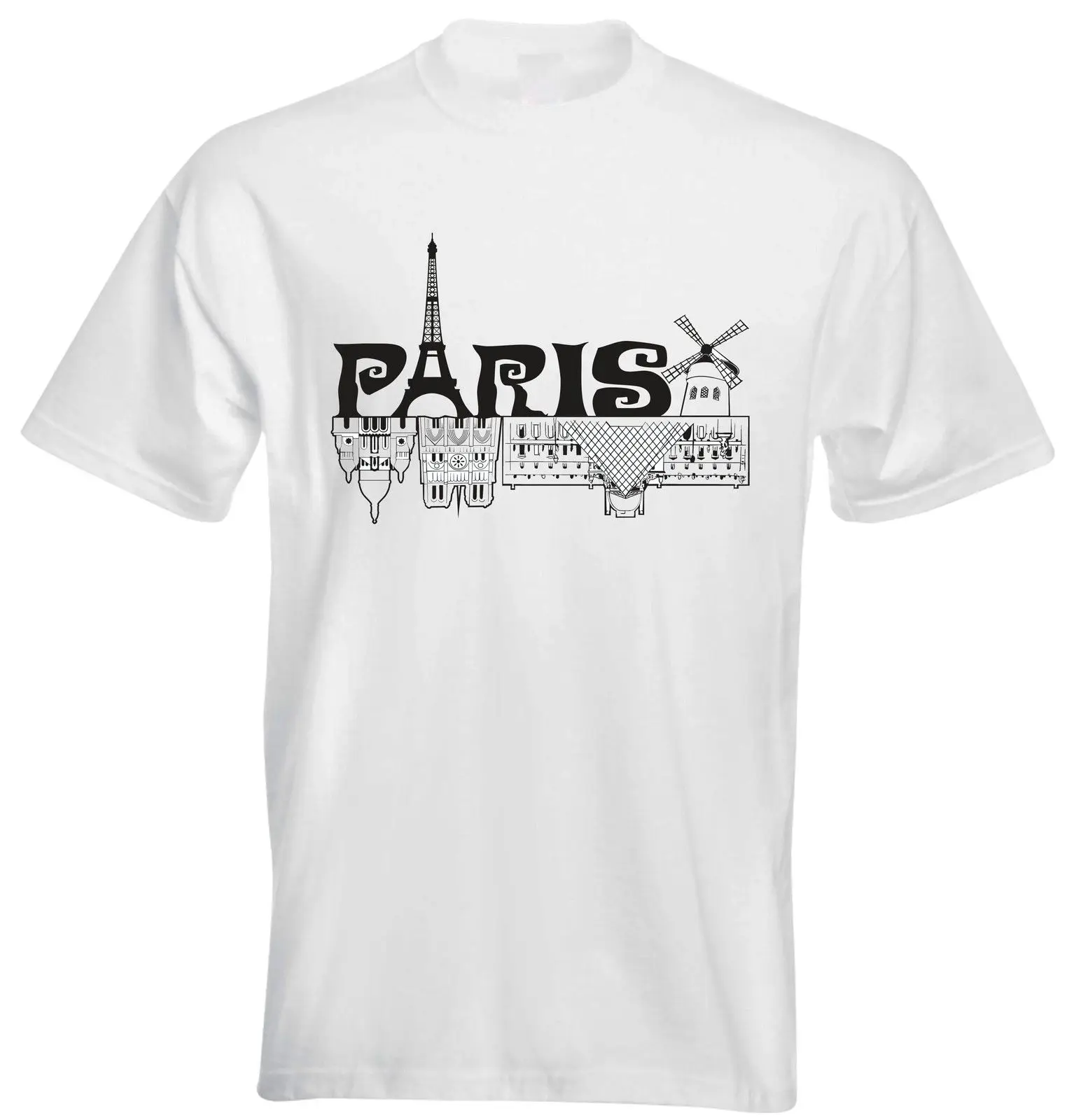 Футболка мужская с надписью Paris City of France модная романтическая тенниска Love и Alton Tower