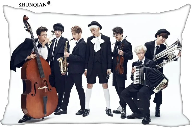 В Корейском стиле поп Block B прямоугольник подушка чехол на молнии Свадебные туфли