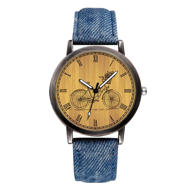 E-0005 Ретро дизайн мужские наручные часы Relojes Feminino женские джинсовый ремешок Montre