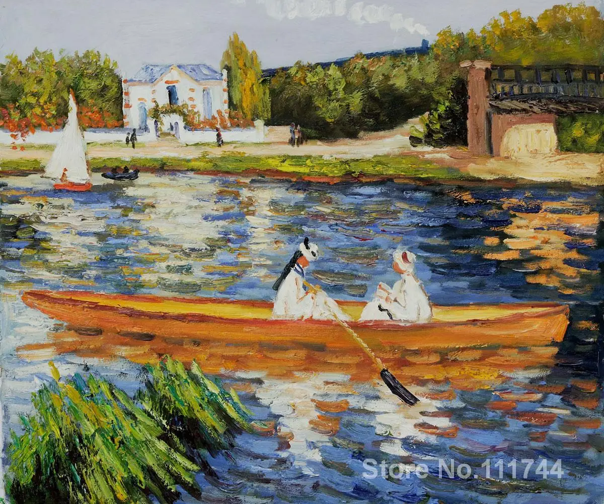 Гребля на сине Пьер Огюст Ренуар известные картины масло холст воспроизведение