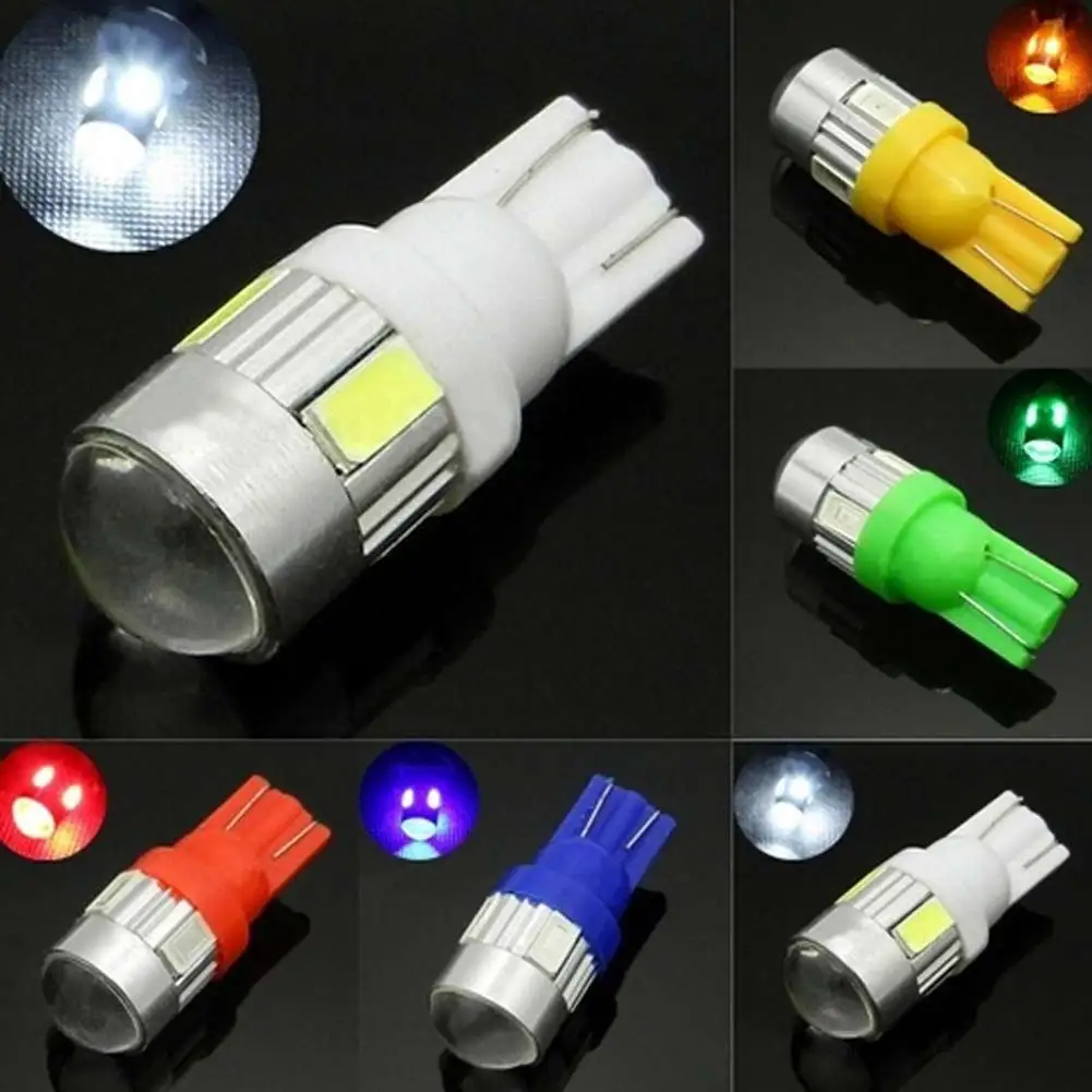 Горячий 2шт T10 6 Smd 5630 чип Автомобильный светодиодный индикатор объектива