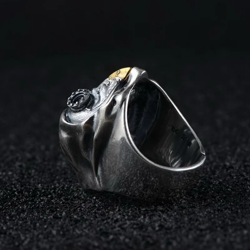 S925 Серебряное винтажное серебряное кольцо мужское модное Открытое