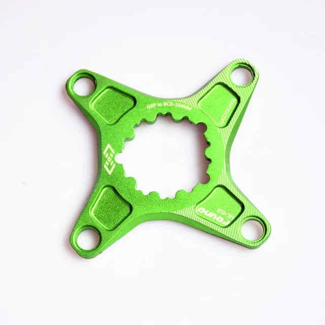 green Fovno mtb горный велосипедный Кривошип GXP в BCD 104 мм Паук адаптер для SRAM GXP XX1 X0 X9 рукоятки crankst - Цвет: green