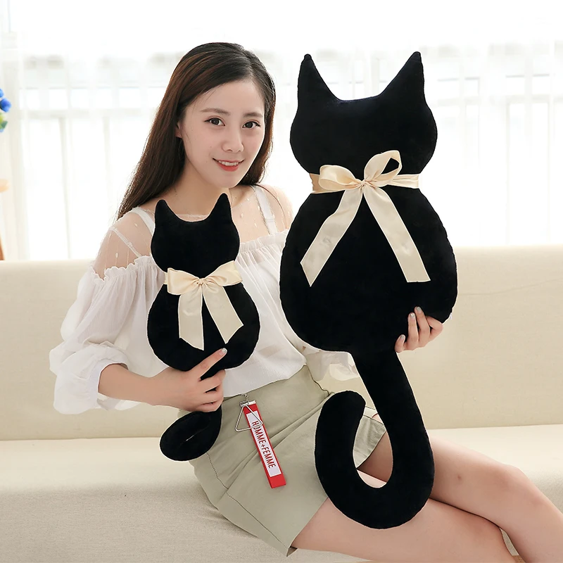 45 100 см Цвет: белый черный кошка плюшевые игрушки куклы Высокое качество мягкой