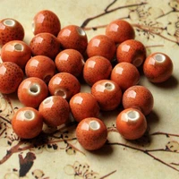 8mm flower glaze round ceramic beads diy loose bracelet bead handmade materials women men beaded diy jewelry making accessories