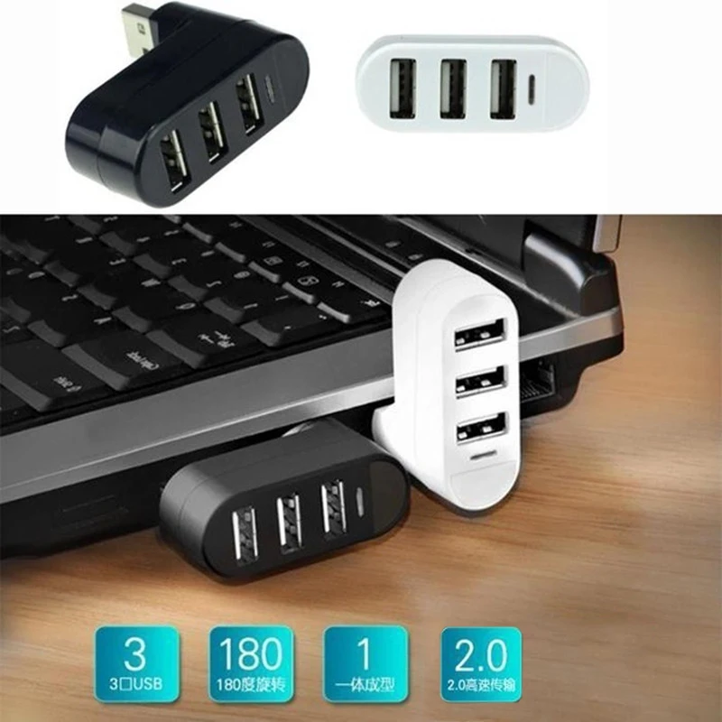 Мини 3 Порты флеш накопитель USB с гнездовым на обоих концах для подключения