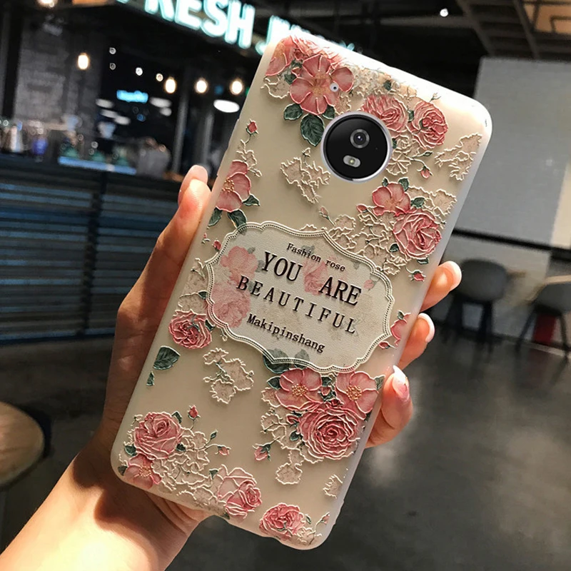YueTuo матовая coque, крышка, чехол для motorola moto g5 g 5 moto g5 силиконовый Роскошные 3d прозрачный ТПУ телефон origine сзади