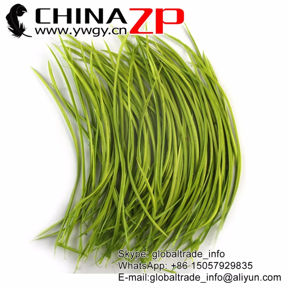 Гусиное перо CHINAZP 20-25 см (8-10 дюймов) гладкая розничная упаковка зеленые гусиные