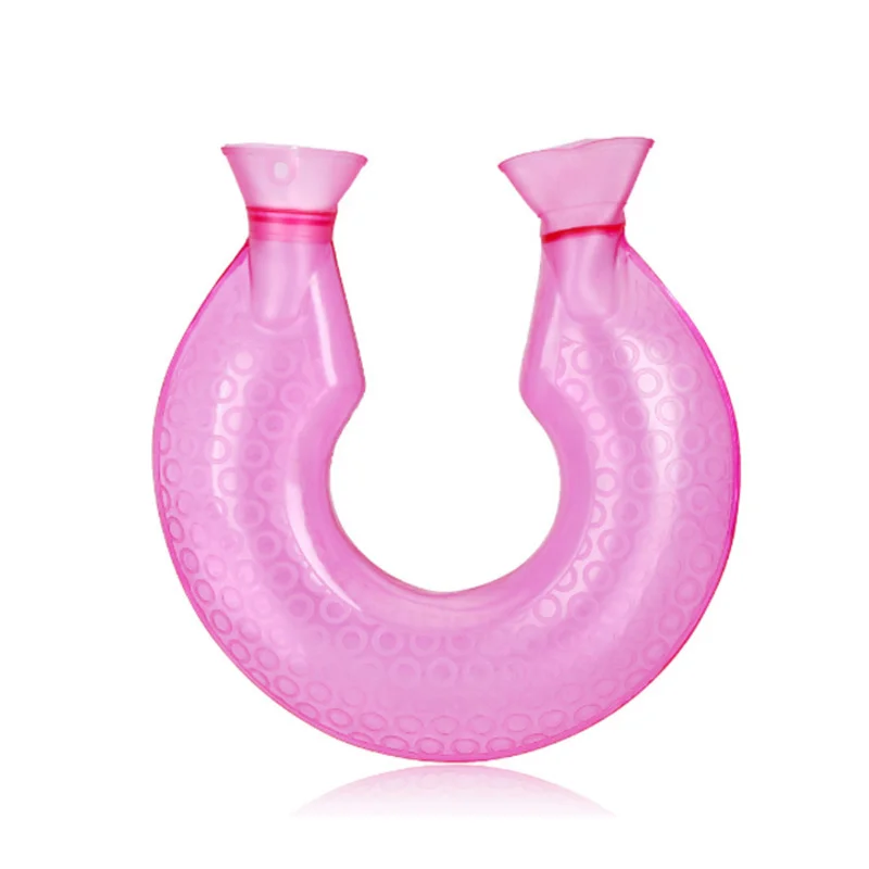 Сумка для горячей воды U-образная бутылка из ПВХ снятия боли в шее теплая сумка