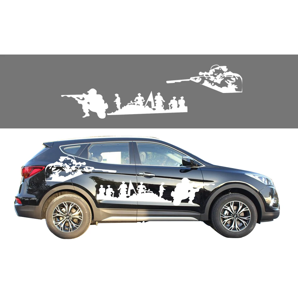 Stickers For Hyundai Santafe Car Styling Creative DIY US Army Whole Body Decals Decoration Off-Road Vehicle 2PCS | Автомобили и