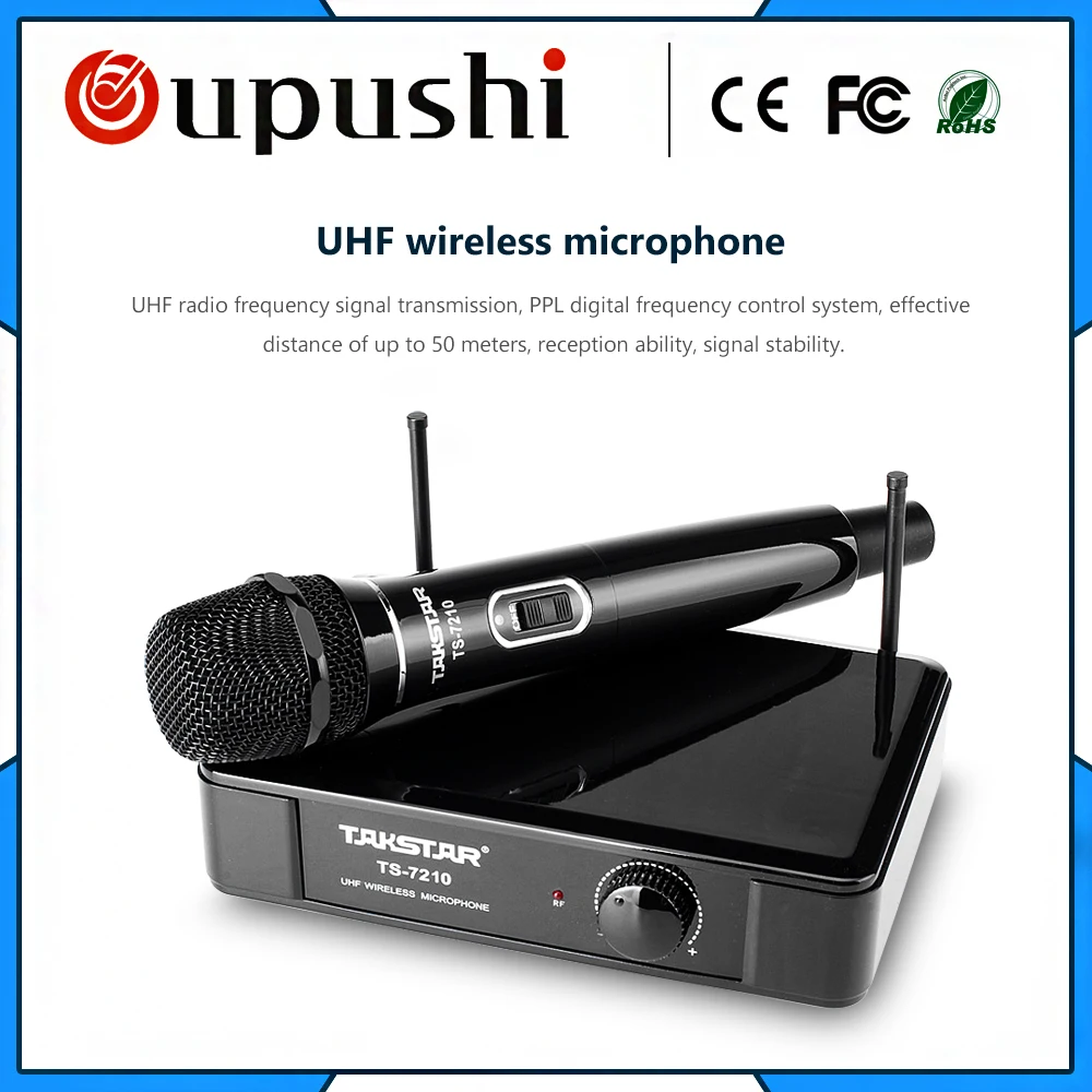 Дешевый сценический микрофон uhf беспроводной мини-микрофон от tmall | Электроника