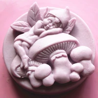 luyou 2016 hot selling diy mushroom angel craft art silicone soap mold craft molds handmade candle mold cake baking tools sm049