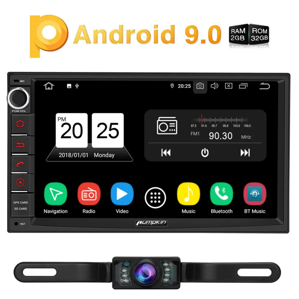 Pumpkin 2 Din 7 'ɺndroid 9 0 универсальный GPS автомобильный радиоприемник без dvd-плеера 2G
