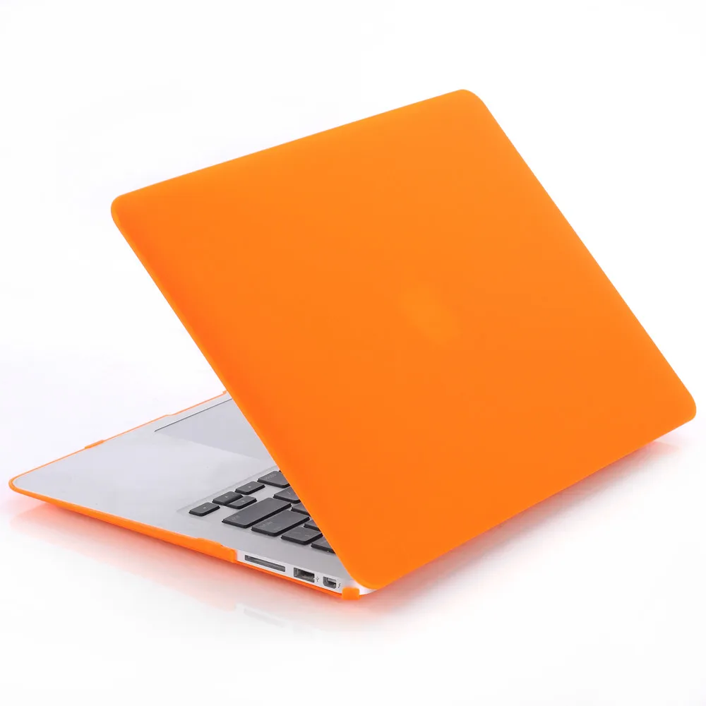 Оранжевый Матовый Прозрачный чехол для Macbook Air 13 Pro retina 11 12 13 15 Touch Bar, новинка, чехол для Macbook, ноутбука, ноутбука - Цвет: Оранжевый