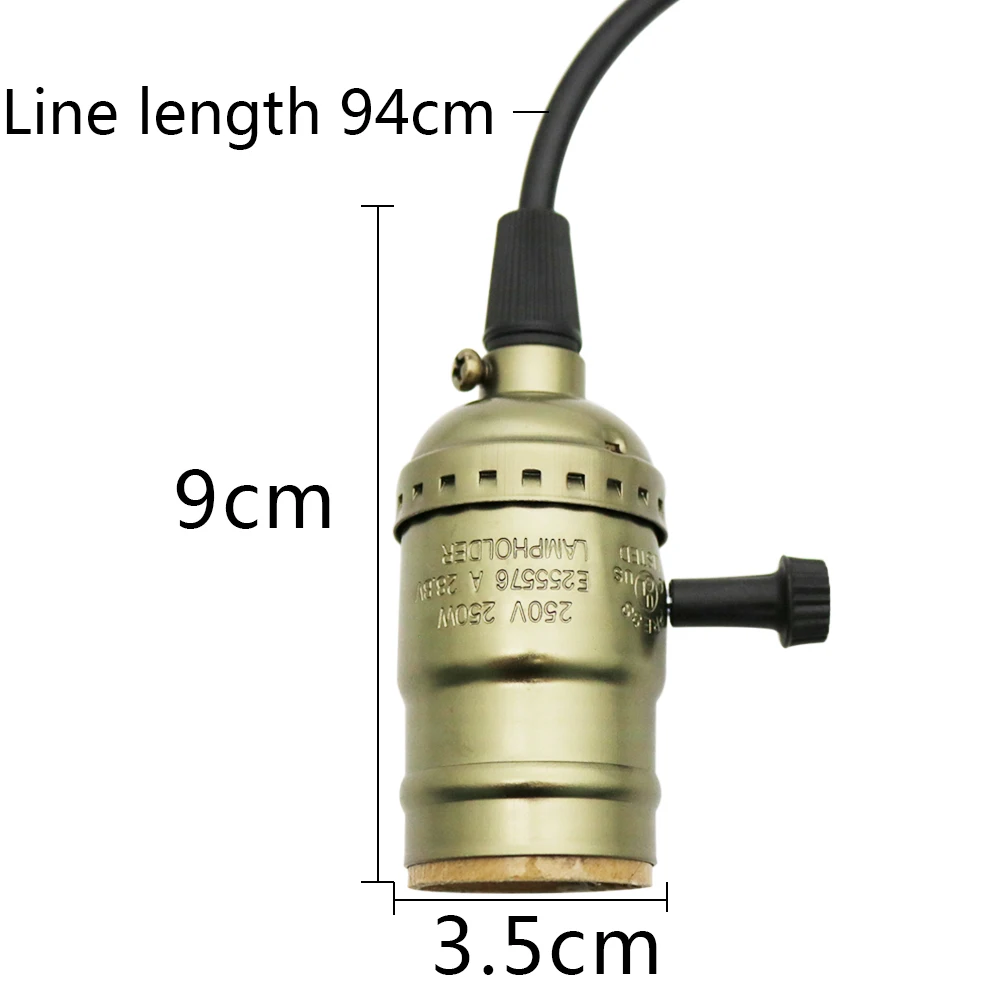 MengJay алюминиевый подвесной светильник E27 держатель лампы для 110V 220V led/Лампа накаливания(Эдисона) Винтажный Ретро Декор подвесной светильник