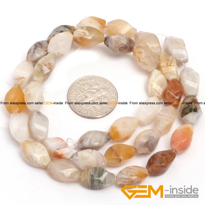 crazy lace agate 6x12 мм Твист ювелирные бусины натуральный камень Бусины выбор: розовый кварц, авантюрин аметисты, красные яшмы, тигровый глаз - Цвет: crazy lace agate