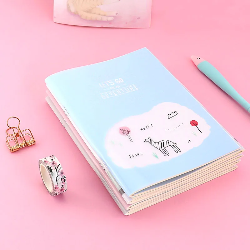 Платье-пачка 4 шт./компл. Kawaii милые цветы Birds кошек и тетрадь с животными картина из записной книжки журнал запись офисные школьные принадлежности, блокноты в H0197