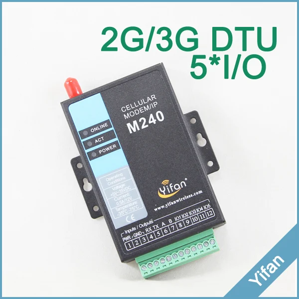 M240 H TCP/IP Modbus промышленный 3g сотовый модем с портами ввода вывода RS232/RS485 для SCADA|modem