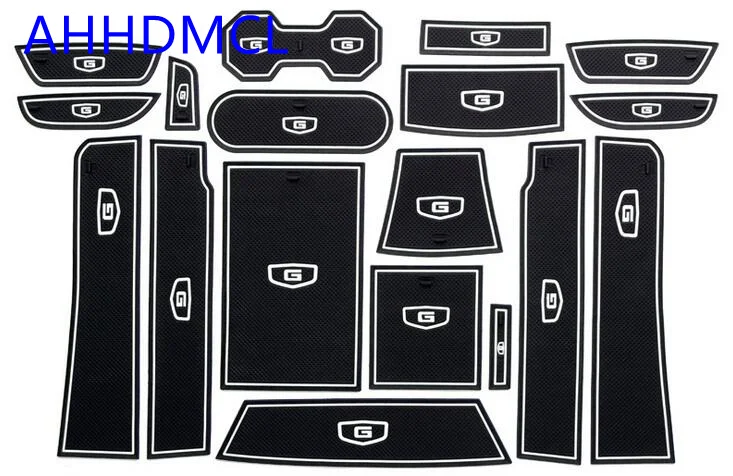 

AHHDMCL Car Door Groove Mat Gate Slot Cup Armrest Storage Pad Mat For Geely Emgrand GC9 2017 2018