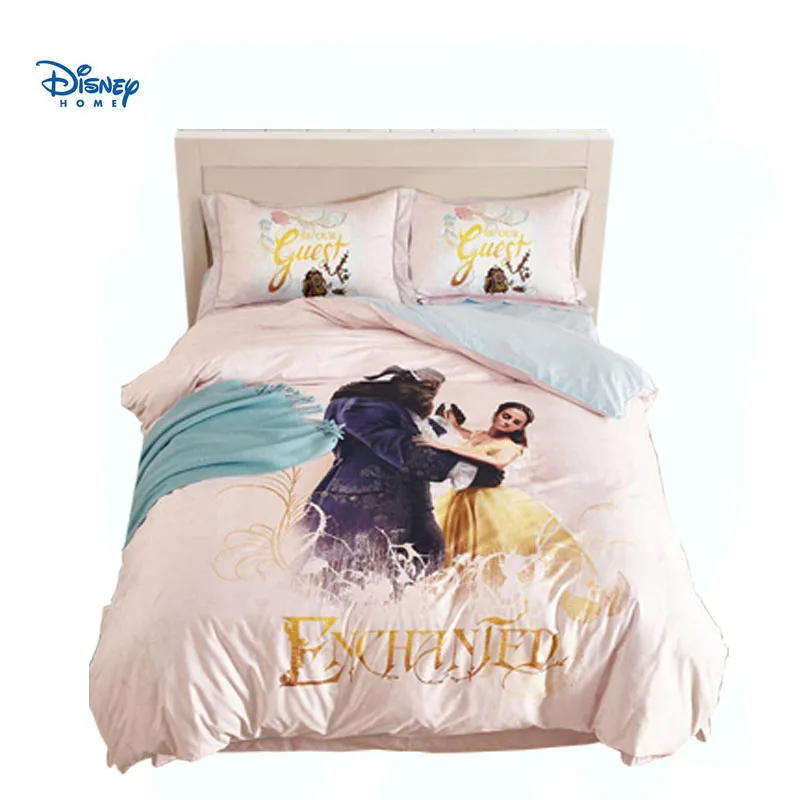 Disney princess belle комфортный комплект постельного белья beauty and the beast хлопковый