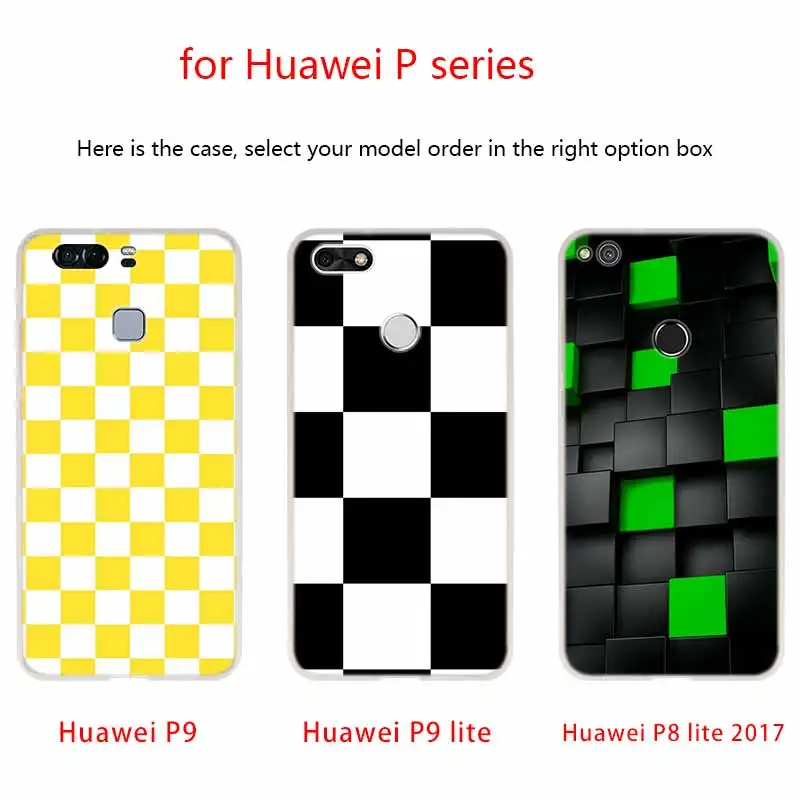 Чехол MLLSE в шахматную клетку силиконовый мягкий чехол из ТПУ для Huawei P30 P20 Pro P10 P9 P8