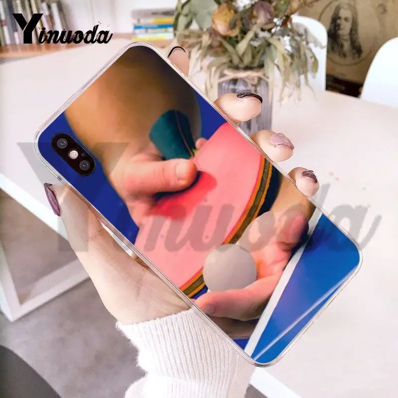 Yinuoda для iphone 7 6 X Чехол настольного тенниса спортивные красочные милые аксессуары