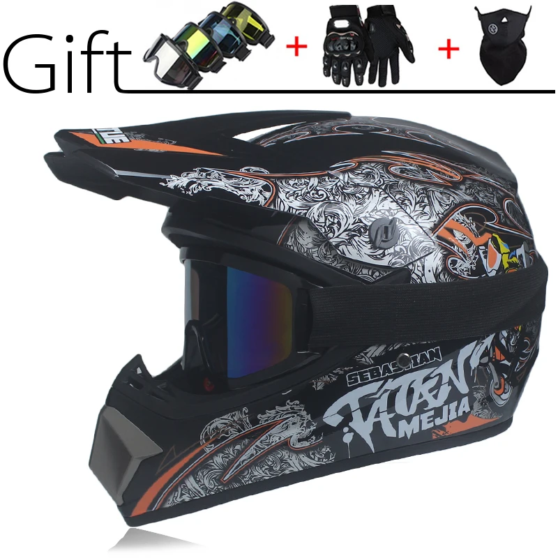 New off-road helmet Mountain bike motorcycle ATV downhill mountain DOT 3 free gift Suitable for kid | Автомобили и мотоциклы