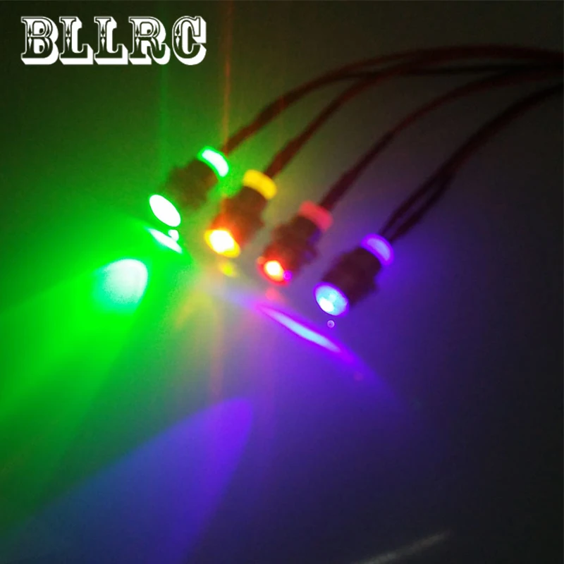 4 LEDs RC Car Lights 3-7V Light Set Headlight Taillight For 1/10 Model Truck 8mm Diameter LED Hot | Игрушки и хобби