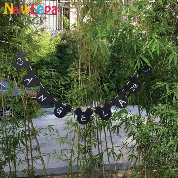 Минни Микки Маус флаги с днем рождения DIY баннер флажки для дня рождения ребенка душ фотографии украшения для праздника