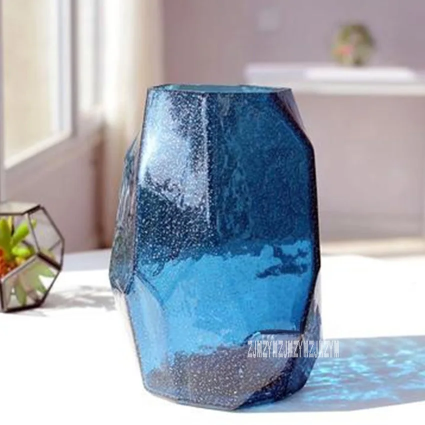 

Креативная Европейская Геометрическая многогранная стеклянная ваза, украшение для дома, столешница, ваза для цветов, украшения высотой 21,5 ...