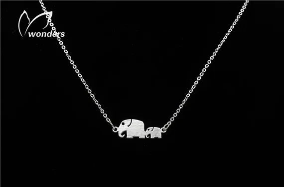 Dianshangkaituozhe Мама И Сын Слон Ожерелья Для Женщин Подвески Baby Shower Collier 2016 День