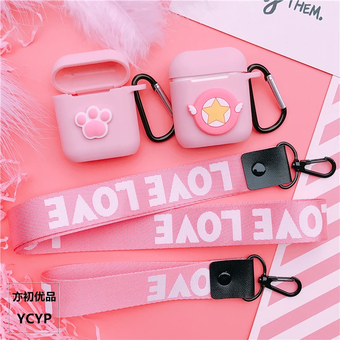 Наушники Sailor Moon для iPhone мягкая силиконовая сумка универсальный ремешок телефона