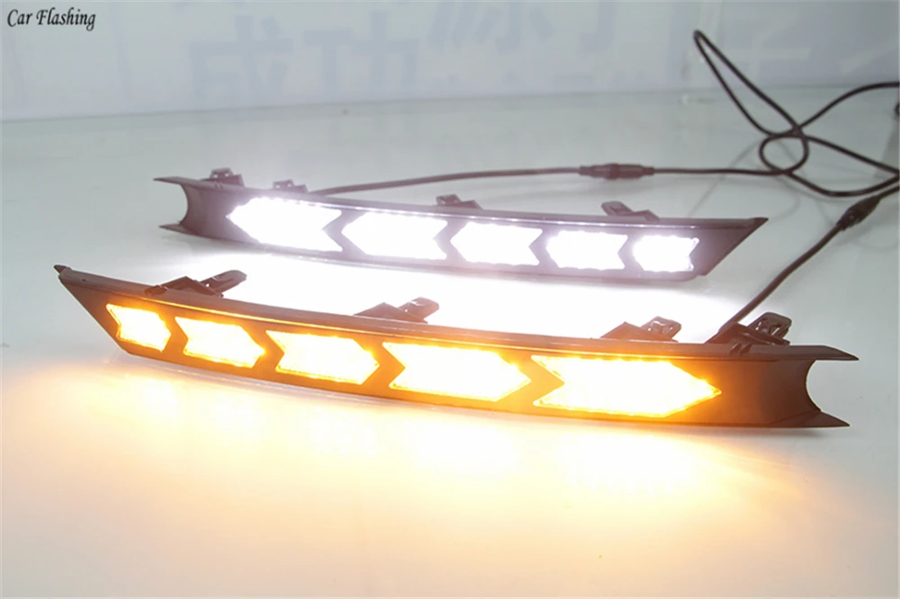 1 пара светодиодный дневные ходовые огни для Mazda CX-5 cx5 cx 5 12 В drl противотуманная фара DRL с указателем поворота ночная синь