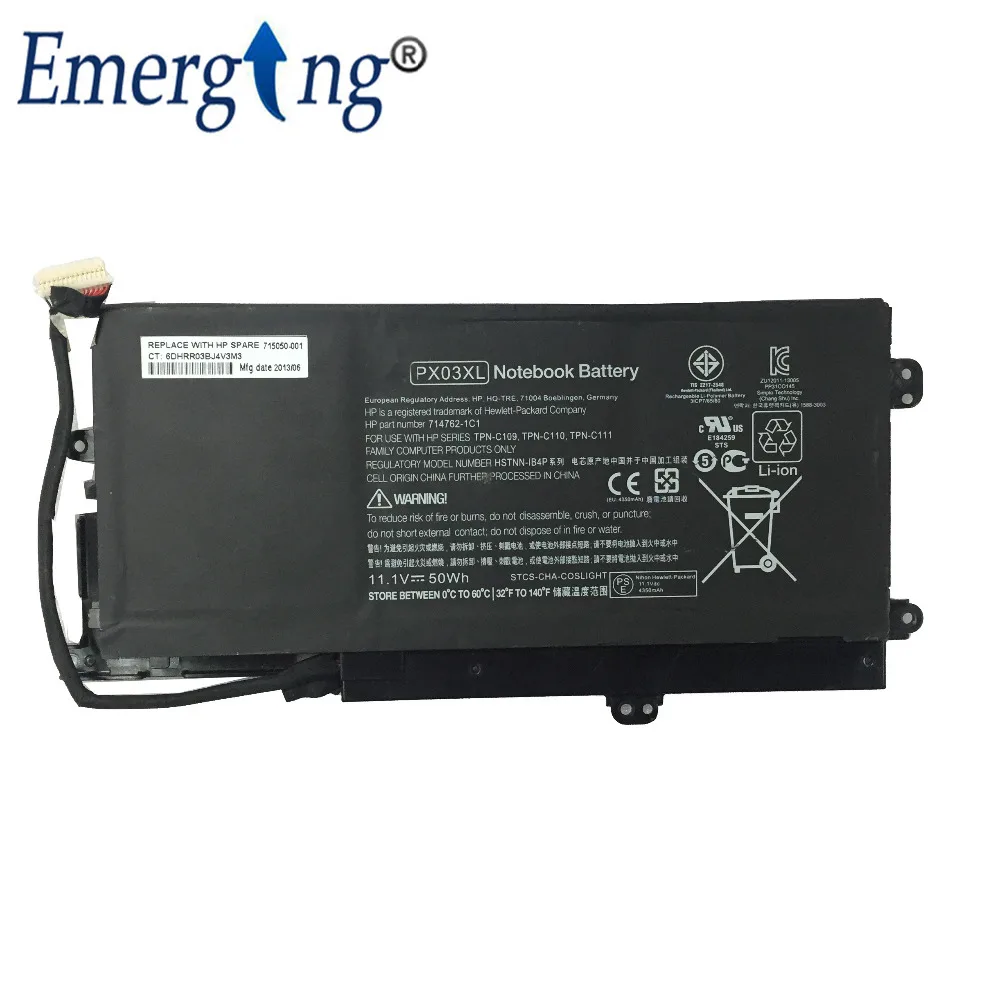 11.1V 50WH New Original Laptop Battery for HP TPN C109/C110/C111 PX03XL HSTNN-LB4P | Компьютеры и офис