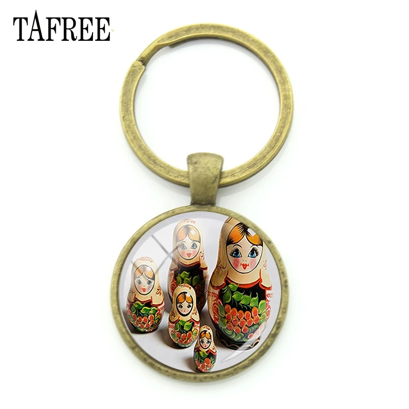 TAFREE модные матрешки кукла ключевая цепочка изображений винтажный дизайн