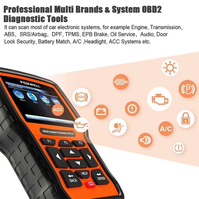 Foxwell ABS воздушная подушка SRS Сброс системы контроля срока службы масла OBD