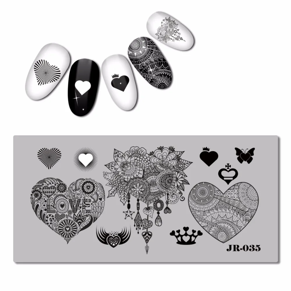 Нержавеющая сталь 6х12 см гвоздь шаблон штамповочной пластины цветок вихревой