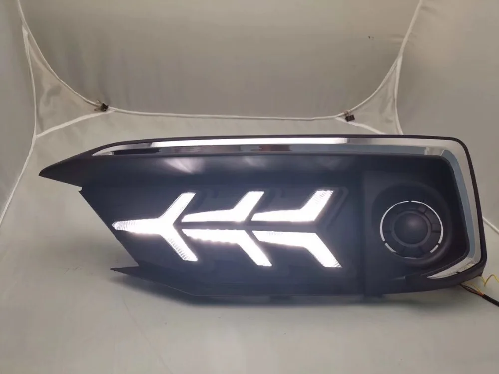 Дневной ходовой светильник для Honda Civic светодиодный DRL противотуманный фонарь с динамической поворотной сигнальной лампой для новой модификации Civic для стайлинга автомобилей